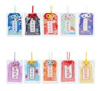 WEBEEDY 10 Styles Omamori Japonais Amulette Porte Bonheur Fait Main Charms Traditionnels Japonais Sachet Suspendu pour L'Éducation Amour Succès Sécurité Routière Richesse (Couleur Assortie)