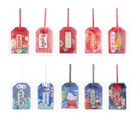 WEBEEDY 10 Styles Omamori Japonais Amulettes de Bonne Chance Charmes Faits à la Main Sachet Suspendu Traditionnel Japonais pour Bénir Santé Sécurité Richesse Cadeaux Halloween(Couleur Assortie)