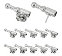 WEBEEDY 12 Pcs Base de Broche en Argent Attache de Broche pour la Fabrication de Bijoux Broches à Plumes pour Remplacer les Épingles de Fixation Décorations à Faire Soi Même pour Costumes,2.6x0.6cm