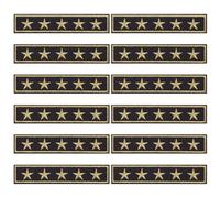 WEBEEDY 12 Pièce de Patch Thermocollant de L'Armée, Drapeau Américain, Étoiles, Bandoulière, Épaulette, Patchs Militaires Brodés à Coudre, Appliqués pour Chapeau de Bricolage, Veste, 2.5x 12.8cm
