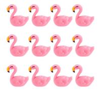 WEBEEDY 12 Pièces Perles Focales en Silicone Flamingo Perles Focales en Silicone Animales pour Stylo Porte Clé Perles en Caoutchouc Créatives Flamingo pour Adultes Fabrication de Bijoux