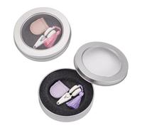 WEBEEDY 2 Ensemble de Mini Ciseaux avec Boîte de Rangement et Étui Protecteur avec Pompon Petites Ciseaux avec Capuchon de Protection pour les Projets DIY en Voyage Ciseaux Portables pour la Couture