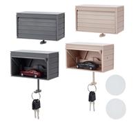 WEBEEDY 2 styles Porte-clé de Garage de Voiture avec Porte Ouverture, Porte-clé de Voiture mini pour Porte-clé de montage mural Installation facile Clés Rack Lock Opener Organizer,10.7x6.2x5.3cm