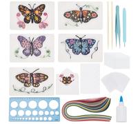 WEBEEDY 20 Kit de Quilling en Papier pour Adulte Débutant Kit de Création de Cartes de Voeux avec Instruction Cartes Animaux pour Toutes Occasions pour Anniversaire,Fêtes,Jour de l'An,Action de Grâces