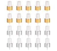 WEBEEDY 20 PCS 2 Capsules de Bouteille de Pulvérisation 24/410 Buse de Pulvérisation Fine Réutilisable Remplacement de la Tête pour Parfum Cosmétique Jardinage Nettoyage Noël (Or) Argent