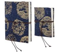 WEBEEDY 2pcs Couverture de Livre en Tissu Lavable Housse de Protection Vintage Fleur Réglable Couverture Souple A5 et A6 Couverture Rigide Livre de Poche,Fournitures de Rentrée Scolaire