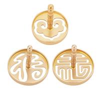WEBEEDY 3 Pcs Encens Presse Moule en Laiton Encens Moule Outil Chinois Poudre D'Encens Presse Kit de Fabrication Encens Cône Moules pour DIY Parfum Yoga Méditation Accessoire