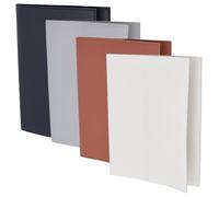 WEBEEDY 4 Couverture de Journal en Cuir PU pour un Carnet de Composition A5 rechargeable Protège Livre en Cuir PU pour Noël 33.5x23cm(Gris Blanc Noir Marron)