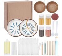 WEBEEDY 4 Kit de Réparation Kintsugi Couleurs 27 pièces Kit de Réparation en Or Japonais pour Débutants Sécurité Alimentaire Réparez Rapidement Votre Tasse en Céramique Précieuse et Significative