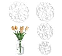 WEBEEDY 4 Tailles Acrylique Outil d'Arrangement de Fleurs Grille Florale pour Vase Support Filaire Réutilisable pour Arrangement de Fleurs Couvercle Rond pour Arrangement, 7.62/10.16/12.7/15.24 cm