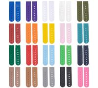 WEBEEDY 40 Paire de Sangle Snapback trous PE Chapeau Ajustable Snapback Sangles de Remplacement Boucle D'Attache de Casquette Snapback Accessoires de Réparation de Casquettes 8x2cm (20 couleurs)