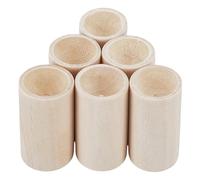 WEBEEDY 6 Pièces Diffuseur Huile Essentielle en Bois de Hêtre Fait Main Diffuseur Aromathérapie en Bois Rond Diffuseurs de Parfum pour la Maison Décoration de Désodorisant pour Voiture(Petit Cylindre)