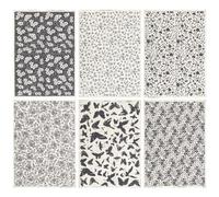 WEBEEDY 6 Styles Transferts Sous Glaçure Décalcomanies en Céramique Papillon Fleurs Porcelaine Céramique Argile Glaçure Feuilles de Papier de Transfert pour Poterie Art Surglaçage Émail Décalcomanie