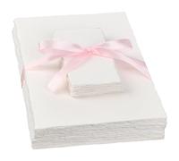 WEBEEDY 75 Feuilles de Papier Aquarelle 2 Tailles 300 Papier Fait Main Texturé de (3) gsm Papier Aquarelle en Coton à Bord Dentelé pour la Peinture Cartes de Voeux Artisanat 127x178mm / 50x90mm