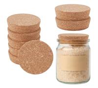 WEBEEDY 8 Bouchons Liège en Bois Bouchons Tronconiques Bouchons de Remplacement Large Bouchon en Liège pour Bouteilles en Verre Scellage de Bocaux avec Couvercles Liège Rangement Cuisine,77x70x20 mm