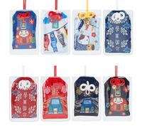WEBEEDY 8 Breloques Daimori Japonais Porte-Bonheur Breloques Traditionnels Japonais Fabriqués à la main Pendent des Sachets D'encens pour Bénir le Succès de la Richesse de la Santé(Couleurs Assorties)