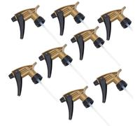WEBEEDY 8 PCS Pulvérisateur Résistant aux Acides avec Buse Réglable Tête de Pulvérisation Robuste Pulvérisateur Industriel Résistant aux Produits Chimiques Remplacement Noir/Or(10cm)