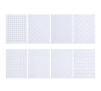 WEBEEDY 8 Pcs Sashiko Pattern Stick et Stitch, Modèles de transfert de Réparation visibles Modèles de Broderie japonais de Réparation de Sashiko lavables pour couture