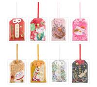 WEBEEDY 8 Styles Japonais Omamori Amulettes Porte Bonheur pour Voiture Sachet Suspension Fait Main pour Bénédictions Santé Carrière Amour Sécurité Richesse Cadeaux D'Halloween (Couleurs Assorties)