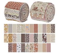WEBEEDY 82 pièce de Bandes de Tissus Jelly Roll pour Patchwork Bandes de Coton en Paquets de Tissu Pré Découpés pour Quilting Idéal pour Couture Patchwork et Loisirs Créatifs DIY 50x6cm