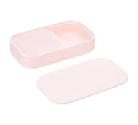 WEBEEDY Boîte à Couvercle à Pression pour Poudre de Maïs pour Pâte Fimo, Boîte de Rangement Rectangulaire Rose pour Bijoux et Décorations de Noël