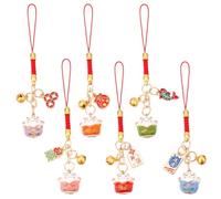 WEBEEDY Clé USB Chat Chanceux Clochette Maneki Neko Couleur Décoration Sac À Main (11cm)