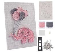 WEBEEDY DIY 3D String Art Kit pour Adultes Débutants, Kit de Bricolage Bébé Éléphant, Inclure Tout les Accessoires et le Cadre Nécessaires, Accueil Décorations Murales Cadeau Unique