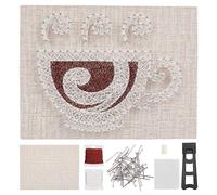 WEBEEDY DIY String Art Kit pour Adultes Débutant Tasse à Café et à Thé Projet D'Artisanat 3D Fournitures D'Art avec Cadre Accessoires pour Vacances, Anniversaire, Saint-Valentin, Cadeau de Noël