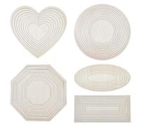 WEBEEDY Ensemble de Guides de Découpe et de Formes Géométriques Concentriques en Bois pour Poterie à la Plaque Outils de Façonnage de Précision pour un Modelage et Forme Céramique Précise à la Maison