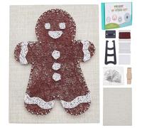 WEBEEDY Gingerbread Homme String Art Kit Mignon Th猫me de No毛l String Making Kit Adulte Initiation Craft Kit et Toutes les Fournitures, Cadeaux de No毛l Home Decor