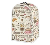 WEBEEDY Housse de Protection Imprimé Café pour Mixeur avec Poignée,Compatible avec les Housses de Petits Appareils Électroménagers Antipoussière Résistantes aux Taches Protecteur Mixeur,18.5x24x40.5cm