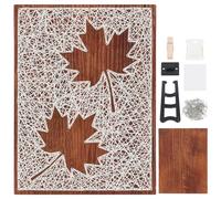 WEBEEDY Kit d'art à la feuille d'érable pour débutant Art de la ficelle pour l'automne DIY Wood Sign Craft Kit pour adultes Kit d'art et d'artisanat pour Cadeau de Thanksgiving fait Décor la maison
