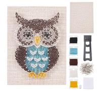 WEBEEDY Kit D'Art de Ficelle Bricolage Kit D'Artisanat de Hibou Kits D'Artisanat Créatifs pour Filles et Garçons Décorations de Table Murales pour la Maison Adulte