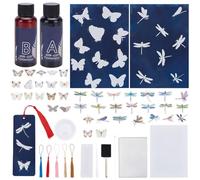 WEBEEDY Kit de 30 Feuilles de Papier Cyanotype pour L'impression du Soleil,Papier D'impression Solaire Haute Sensibilité pour Papillon et Libellule,Papier pour Photographie D'animaux pour le Bricolage