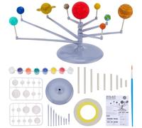 WEBEEDY Kit de Peinture de Modèle de Système Solaire DIY pour Adultes Débutants Projet de Système Solaire avec Boules en Plastique Présentoir Peintures Acryliques Colors 12 Instruction Cadeau