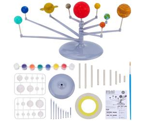 WEBEEDY Kit de Peinture de Modèle de Système Solaire DIY pour Adultes Débutants Projet de Système Solaire avec Boules en Plastique Présentoir Peintures Acryliques Colors 12 Instruction Cadeau