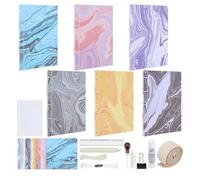 WEBEEDY Kit de Reliure DIY avec Instructions pour Débutants Ensemble Complet de Reliure de Livres Comprenant un Plioir en Os Aiguilles Papiers pour Créer 6 un Carnet Cadeau Littéraire