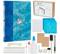 WEBEEDY Kit de Reliure Kit de Création de Journal d'Astrologie Kit Complet de Création de Livre Kit de Création de Journal à Couverture Rigide pour l'Ecriture Kit Journal pour Filles, 21x14.8 cm(A5)