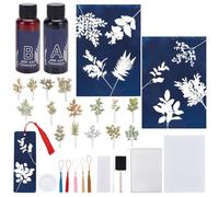 WEBEEDY Kit D'Impression Solaire Nature Sun Paper à Haute Sensibilité, 30 Feuilles Papier Cyanotype, Imprimerie D'Art Sur Papier pour Projet DIY Débutant