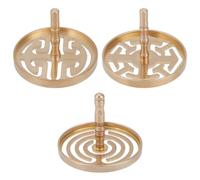 WEBEEDY Moule de Presse à Encens 3 Styles Incense en Laiton Moule de Presse à Cendres Encens Doré Moule de Presse à Poudre Encens Outils Kit de Fabrication de Brûleur Encens Chinois Accessoires DIY