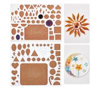 WEBEEDY Nouveau Modèle de Plaque de Quilling en Papier Blanc Plaque de Quilling en Plastique avec Dos en Liège Outil de Quilling pour L'Artisanat de Bandes de Papier DIY