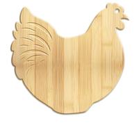 WEBEEDY Planche à Découper en Bambou en Forme de Poulet, Plateau de Service Personnalisé et Résistant pour la Charcuterie,avec Trou pour Suspension pour Cuisine ou pour Servir des Fruits, Halloween