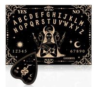 WEBEEDY Planche dEsprit Bois Déesse Lune Pendule Ancien Plateau Divinatoire Ensemble Planches Bois avec Planchette pour Famille Fête Décor Message Métaphysique 30x21 cm
