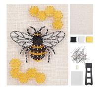 WEBEEDY String Art Kit Craft DIY Kits D'Art et D'Artisanat à Cordes D'Abeille Comprenant Tout les Accessoires Nécessaires et un Cadre en Bois, Accueil Décorations Murales Cadeau Unique