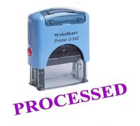 Webelkart Printer S-842 Tampon auto-encreur en caoutchouc transparent pour documentation Violet