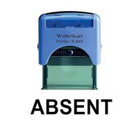 Webelkart Printer S-843 Tampon auto-encreur absent | Utilisation au bureau et à l'école | Impression claire | Tampon en caoutchouc auto-encreur rechargeable (noir)