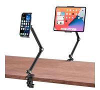 WeBeqer Support Tablette et Kindle en Aluminium, Base Rotation 360° | Compatible avec iPad, Kindle, Galaxy Tab, Switch iPhone et les Appareils de 4.7 à 15.6 Pouces, Longueur Totale de 47CM