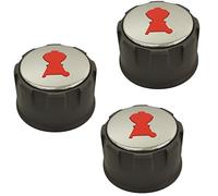 Weber # 69893 Set of 3 Control Knobs Spirit 300 Series (with Up Front Controls) Years 2013 and Newer