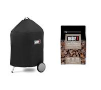 Weber 7143 Housse de Luxe pour Barbecue à Charbon , Noir, 57 cm & Cubes Allume-Feux , Brun, Lot de 48
