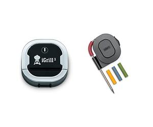 Weber 7205 iGrill 3 Thermomètre, noir, 5,6 x 6,6 x 6,4 cm, Grillthermomètre, Grillassistent, Profigrillen & Sonde à viande Igrill Pro, Noir, 3,2 x 10,8 x 5 cm